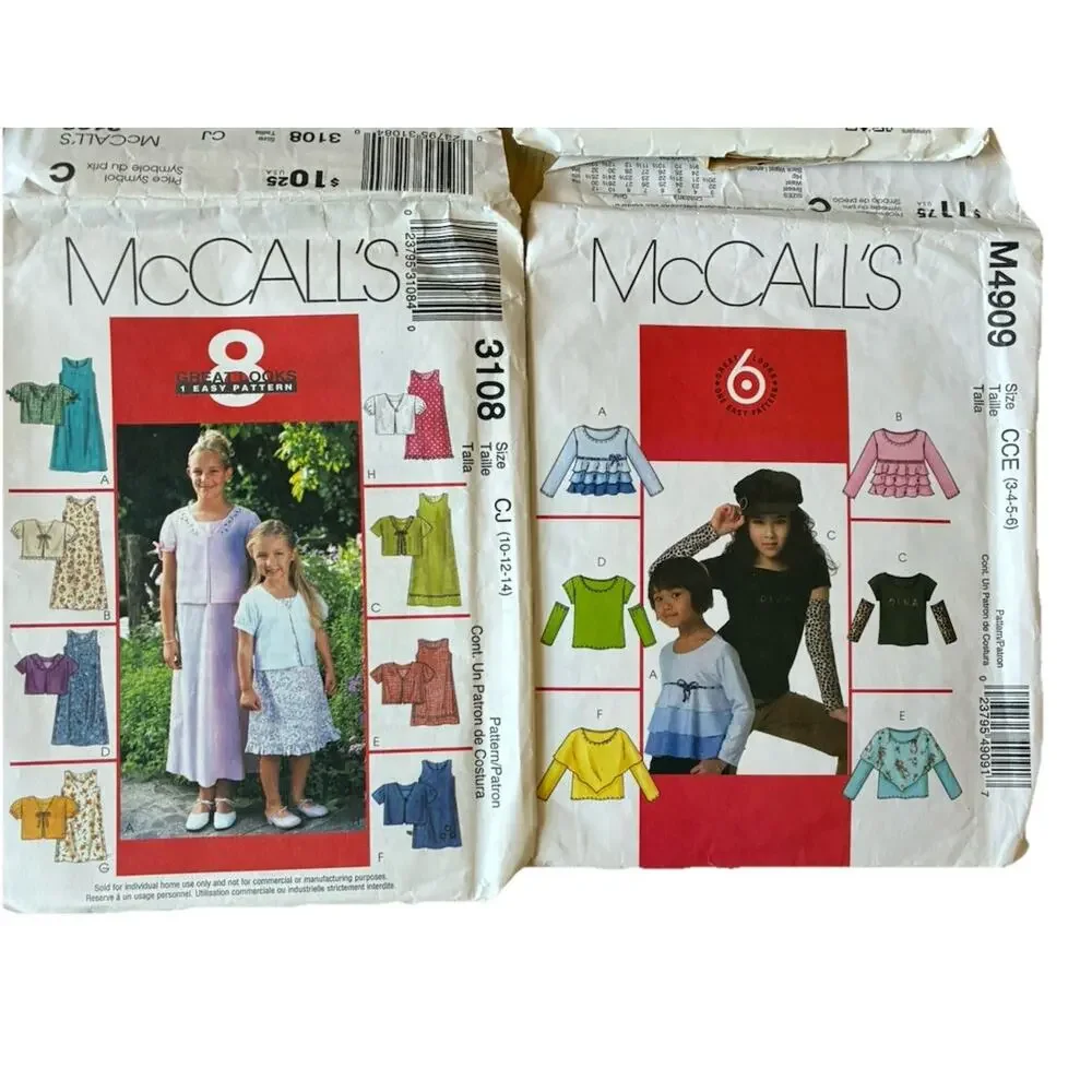 5- Girls Teens Dress Separates Skirts Tops Sz 3-14 Sew Patterns Lots Of Designs